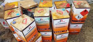 Вывоз 600 кг. отработанных батареек на сортировочную линию Тирасполя.